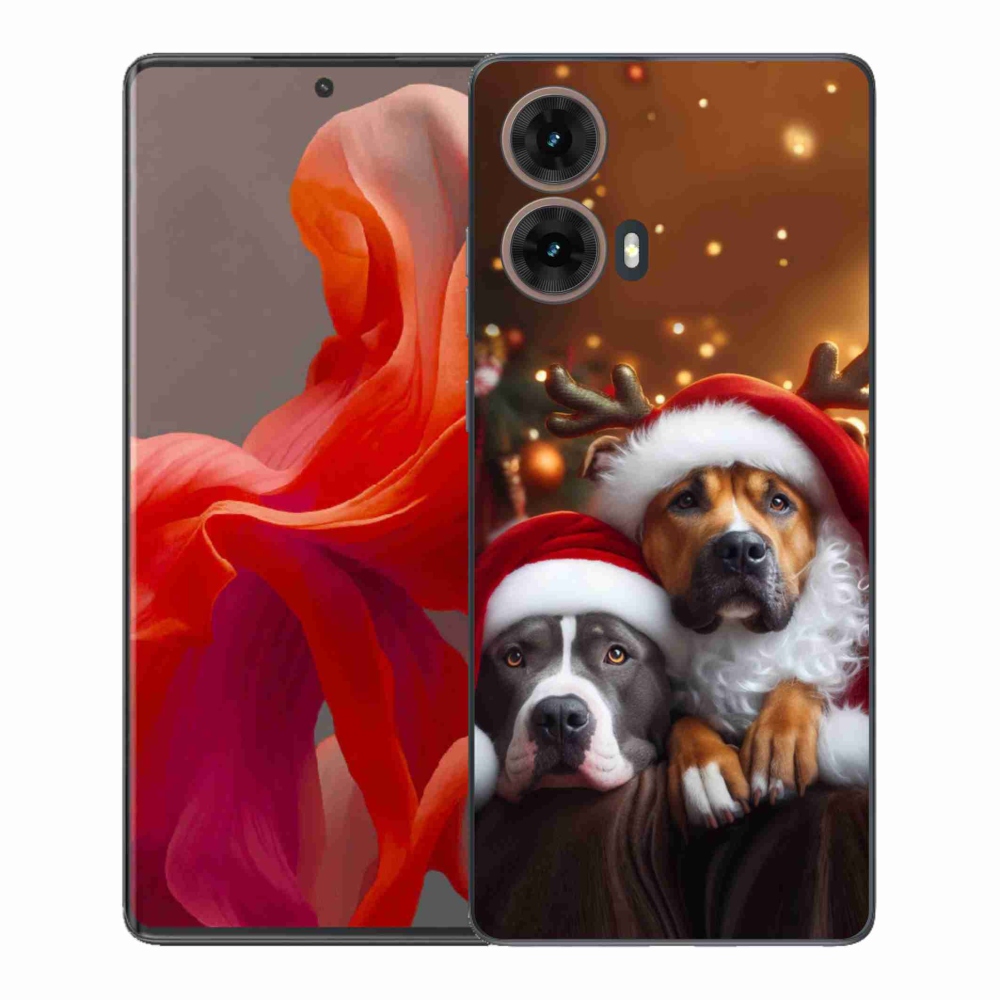 Gelový kryt mmCase na Motorola Moto G85 5G - vánoční psi