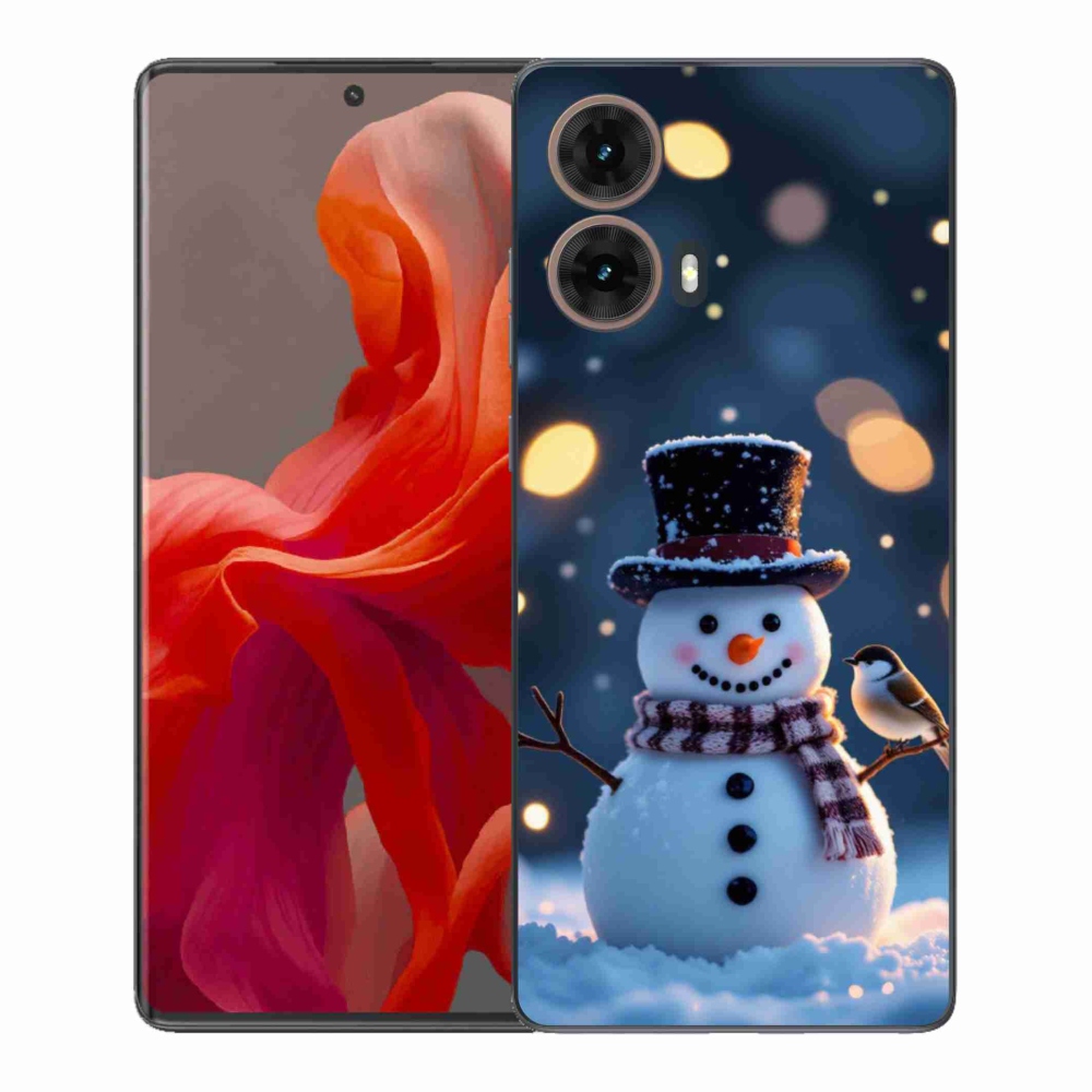 Gelový kryt mmCase na Motorola Moto G85 5G - vánoční sněhulák