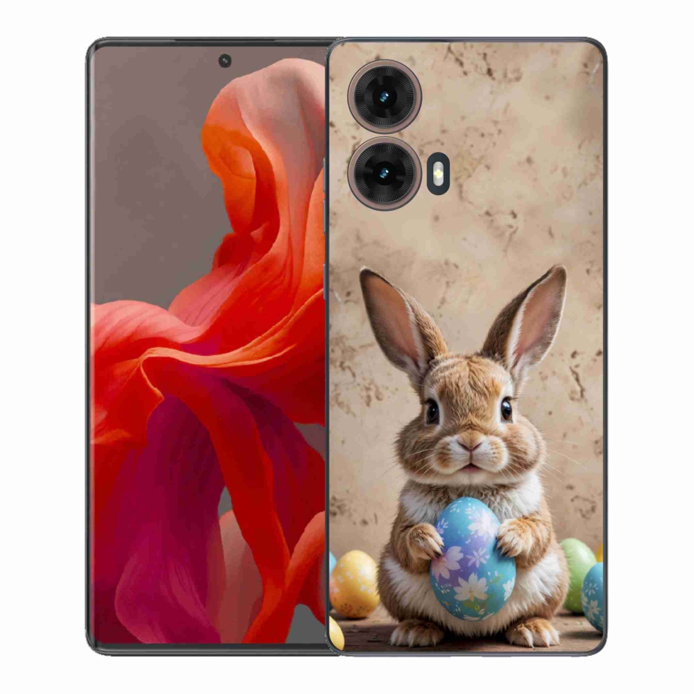Gelový kryt mmCase na Motorola Moto G85 5G - velikonoční králíček