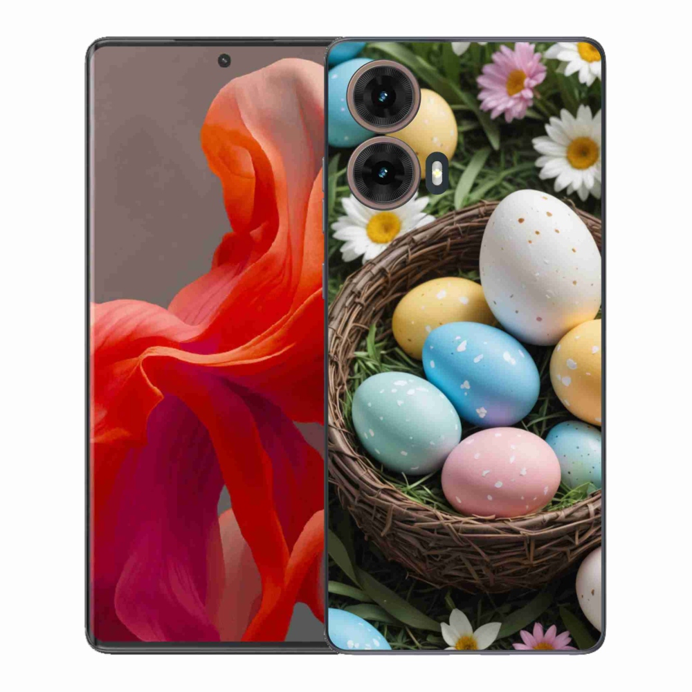 Gelový kryt mmCase na Motorola Moto G85 5G - velikonoční vajíčka 2