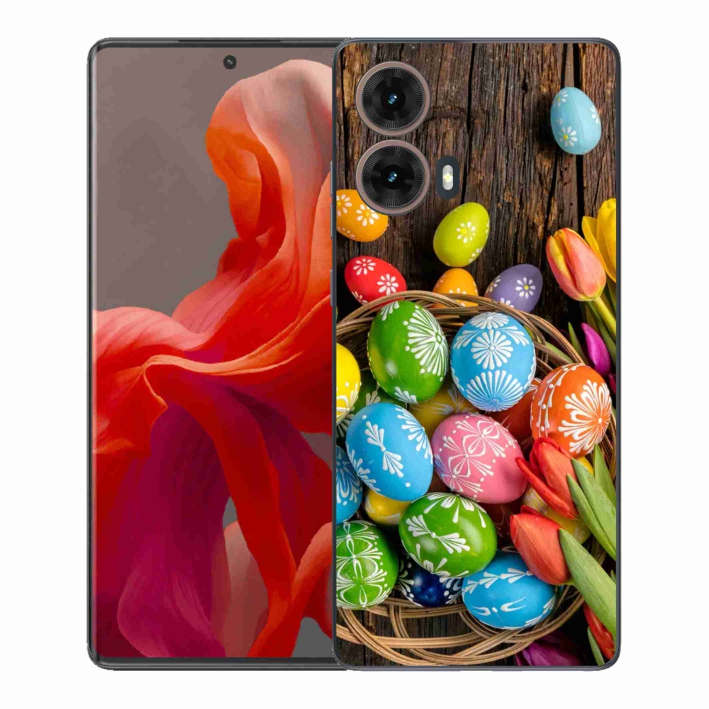 Gelový kryt mmCase na Motorola Moto G85 5G - velikonoční vajíčka