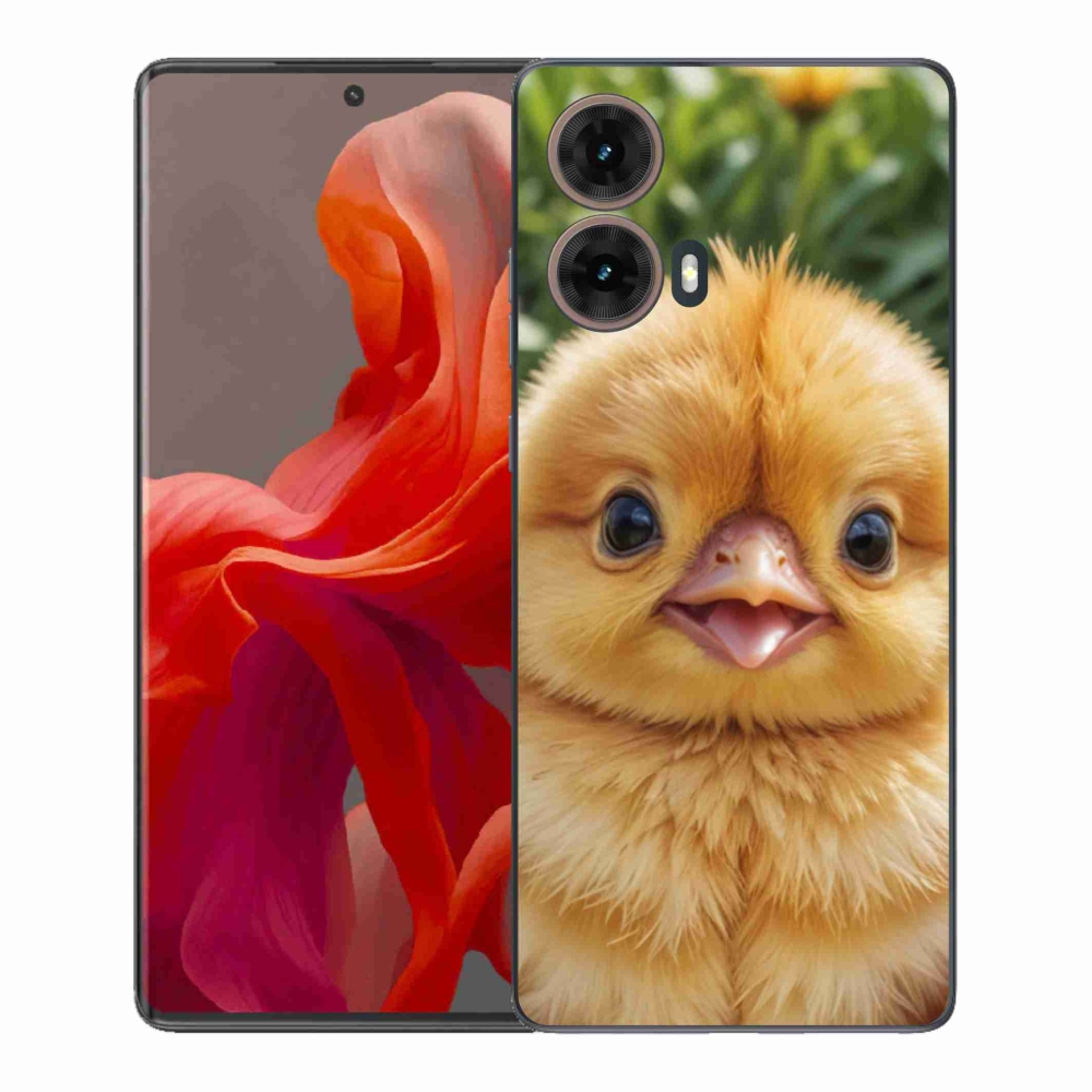 Gelový kryt mmCase na Motorola Moto G85 5G - veselé kuřátko