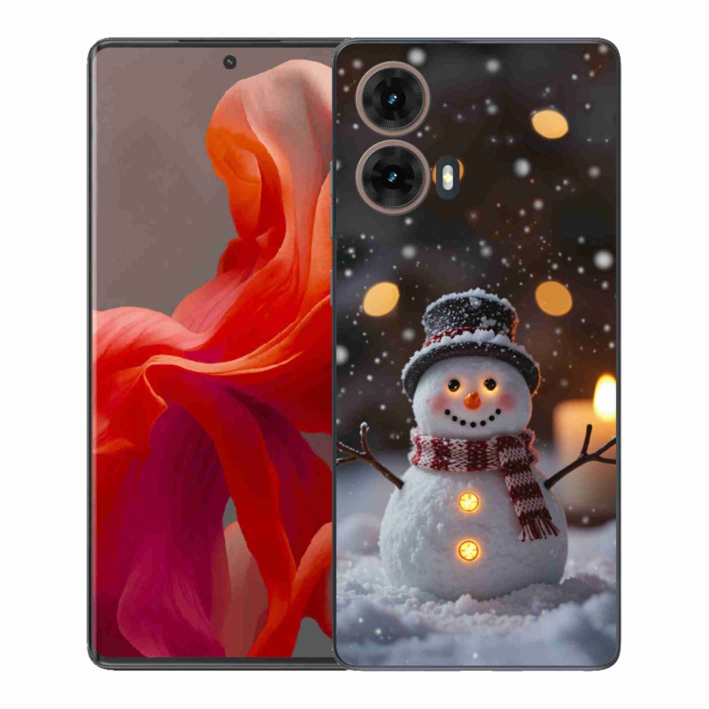 Gelový kryt mmCase na Motorola Moto G85 5G - veselý sněhulák