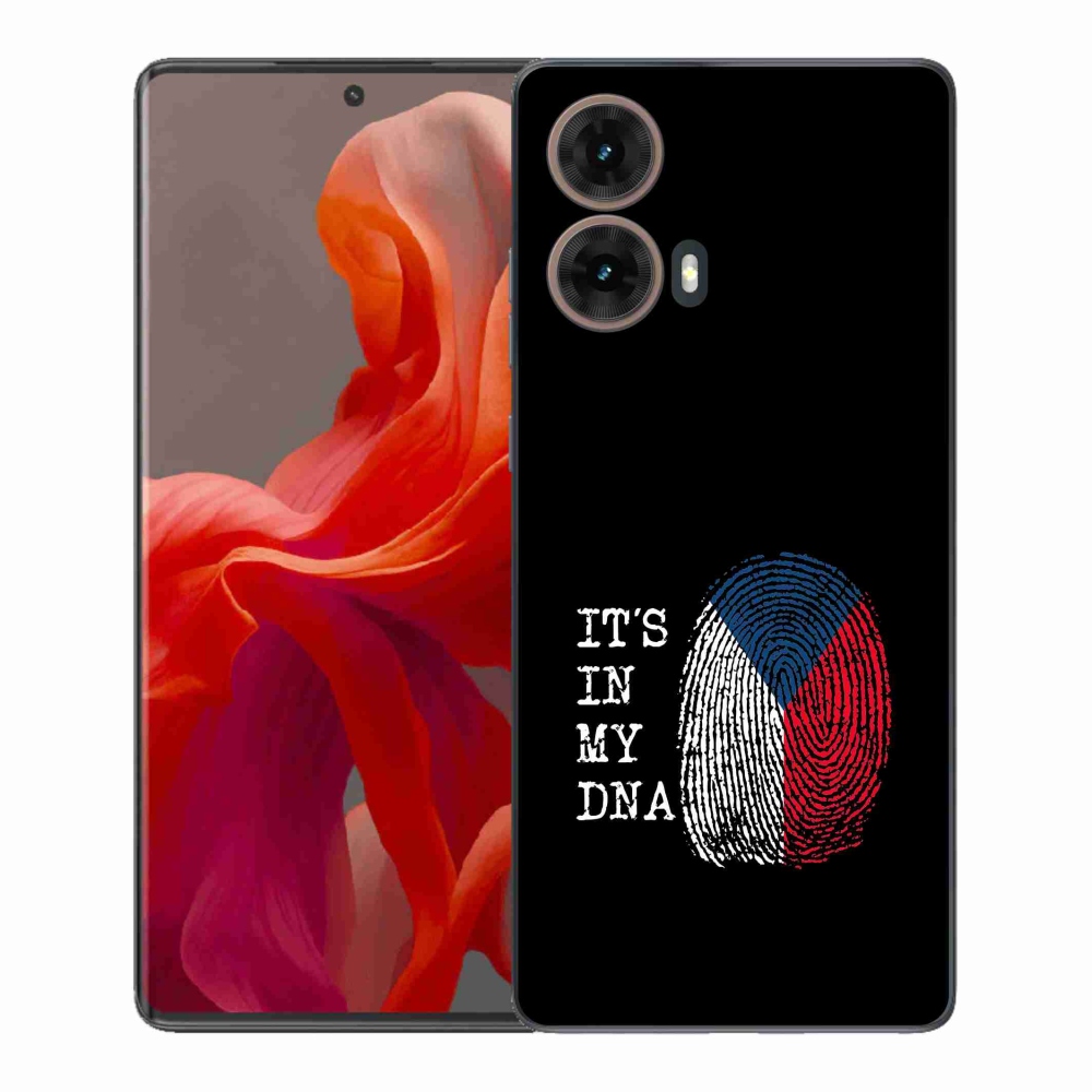 Gelový kryt mmCase na Motorola Moto G85 5G - vlajka otisk prstu černé pozadí