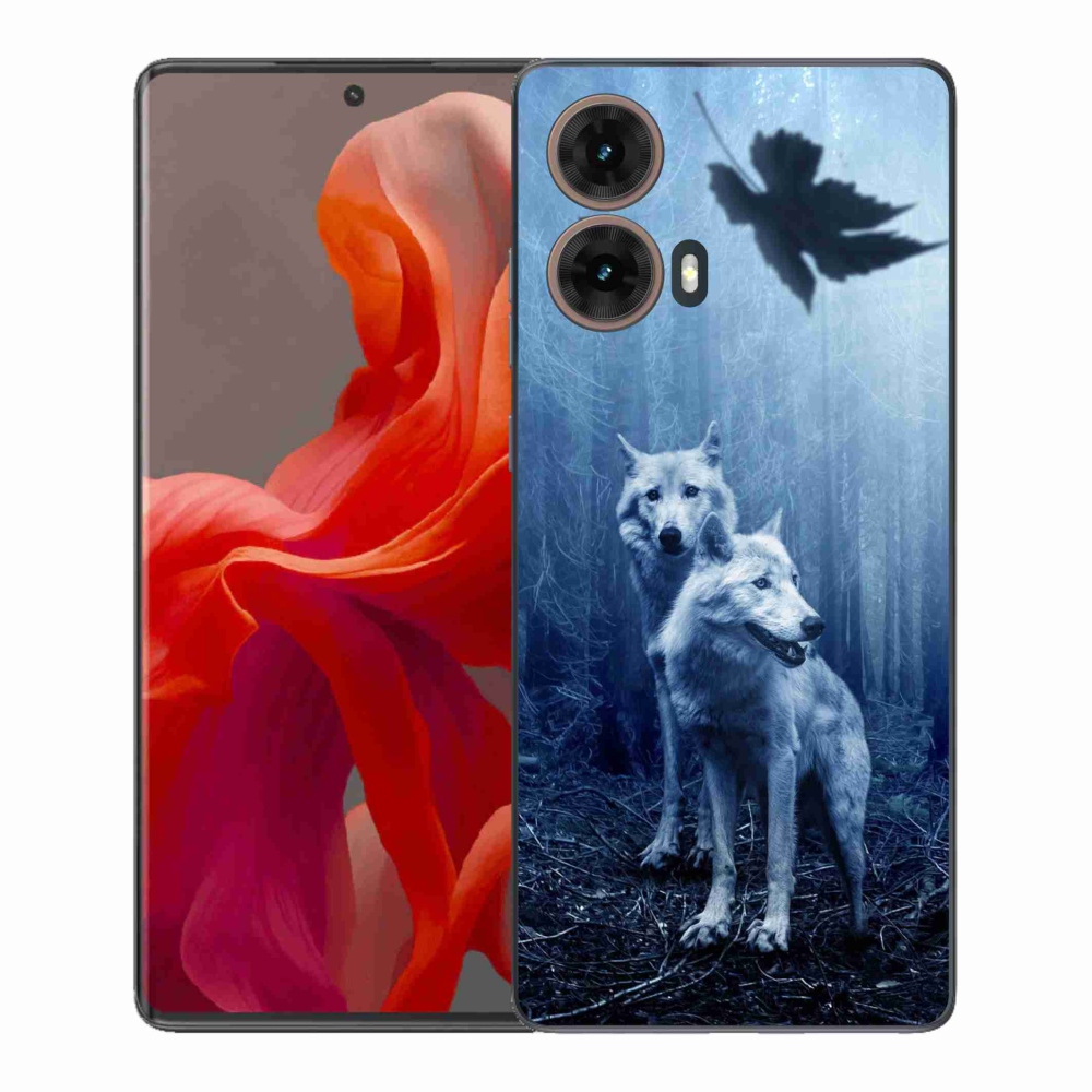 Gelový kryt mmCase na Motorola Moto G85 5G - vlci v lese