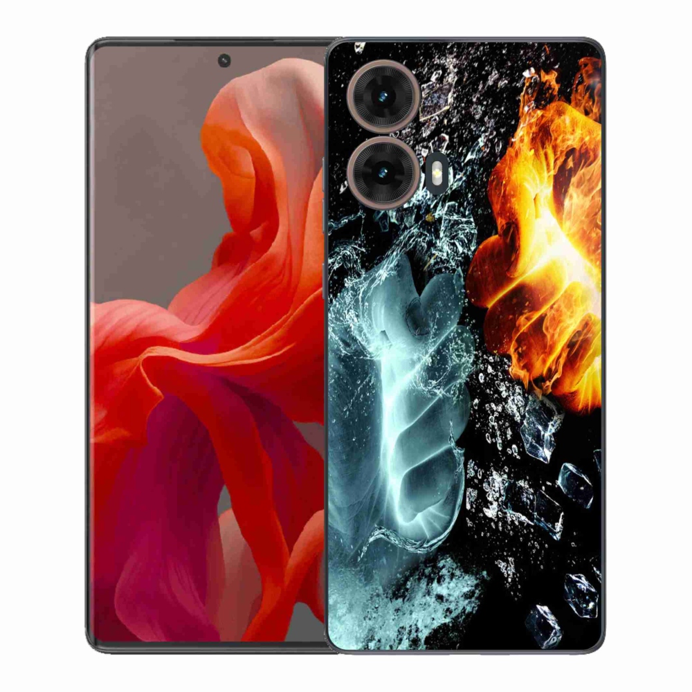 Gelový kryt mmCase na Motorola Moto G85 5G - voda a oheň