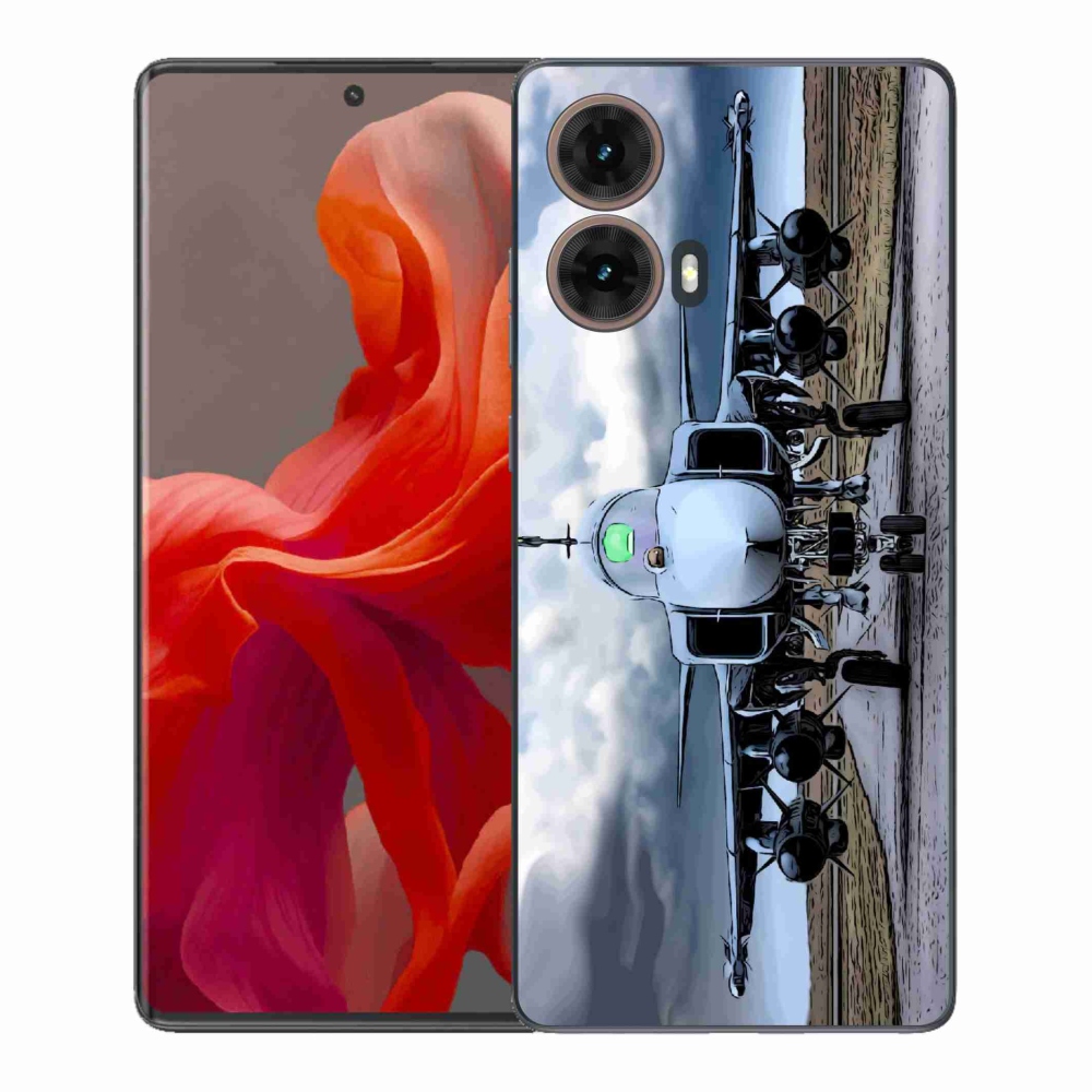 Gelový kryt mmCase na Motorola Moto G85 5G - vojenské letadlo