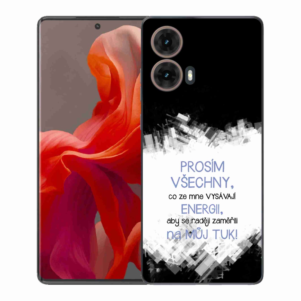 Gelový kryt mmCase na Motorola Moto G85 5G - vtipný text 1 modrý