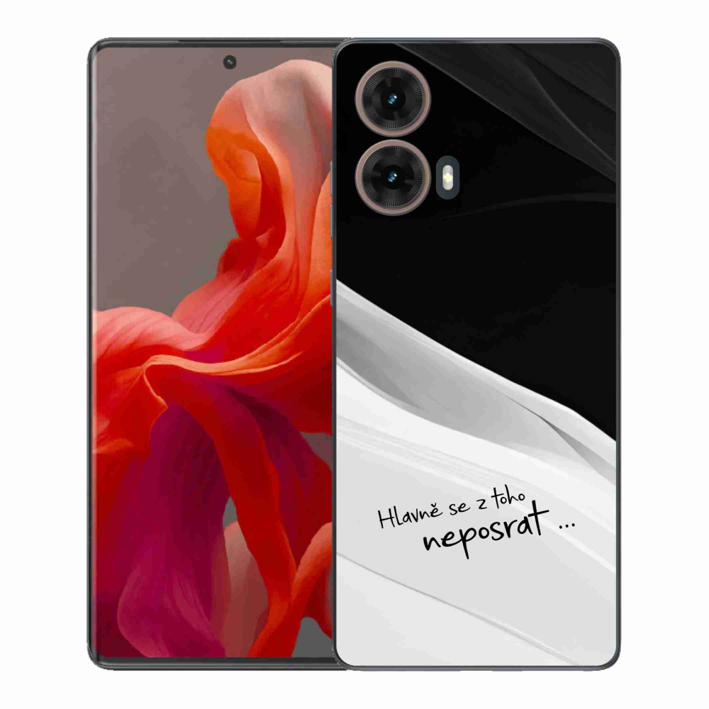 Gelový kryt mmCase na Motorola Moto G85 5G - vtipný text 13 bíločerné pozadí