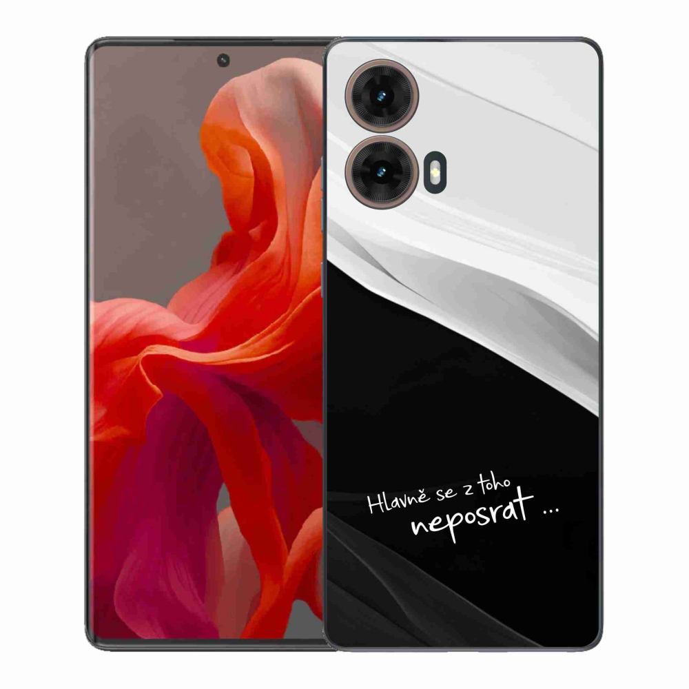 Gelový kryt mmCase na Motorola Moto G85 5G - vtipný text 13 černobílé pozadí