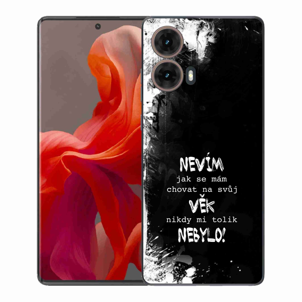 Gelový kryt mmCase na Motorola Moto G85 5G - vtipný text 14 černé pozadí