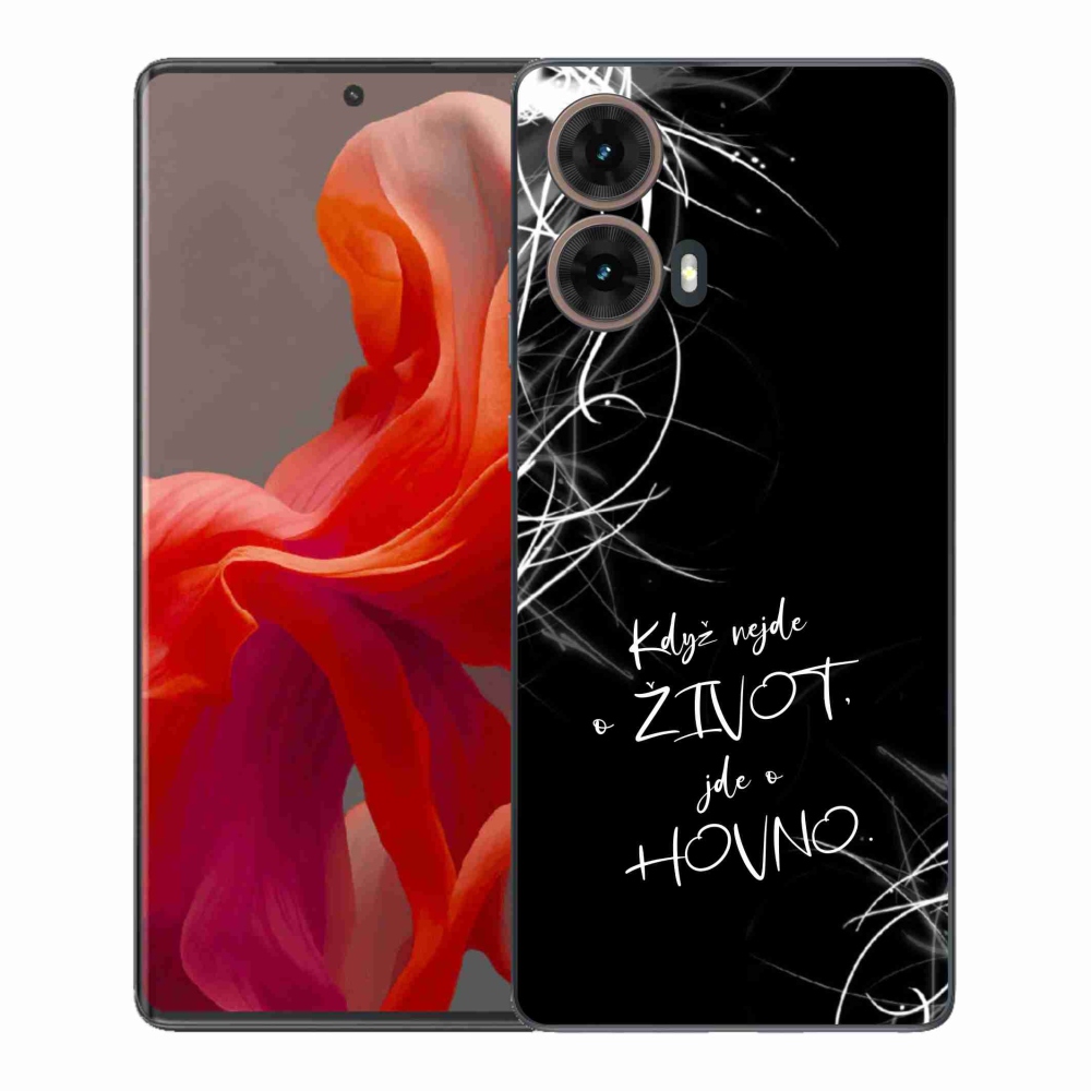 Gelový kryt mmCase na Motorola Moto G85 5G - vtipný text 16 černé pozadí