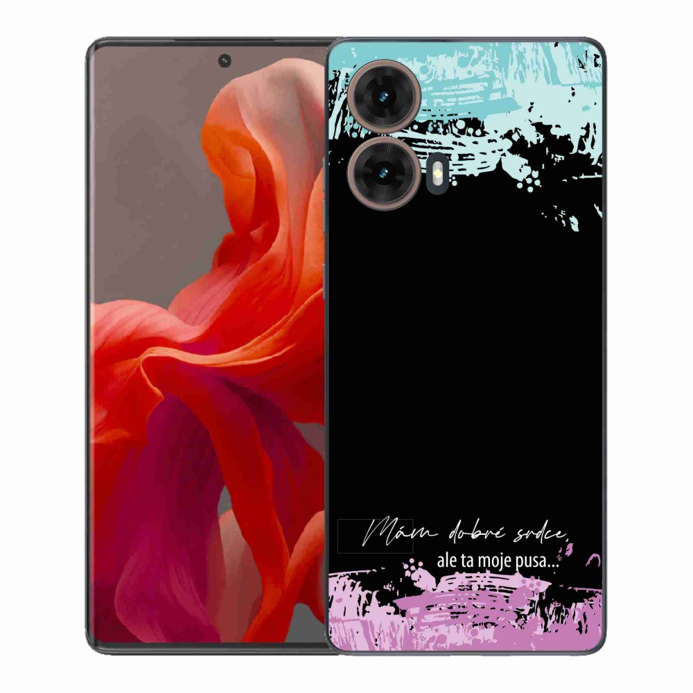 Gelový kryt mmCase na Motorola Moto G85 5G - vtipný text 3 černé pozadí