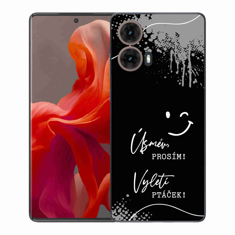 Gelový kryt mmCase na Motorola Moto G85 5G - vtipný text 4 černé pozadí