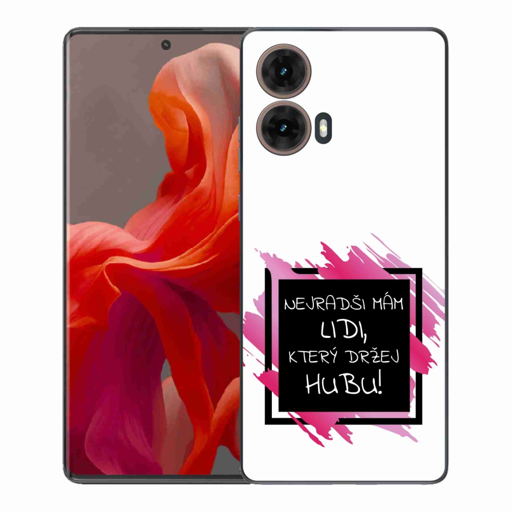 Gelový kryt mmCase na Motorola Moto G85 5G - vtipný text 7 černobílé pozadí