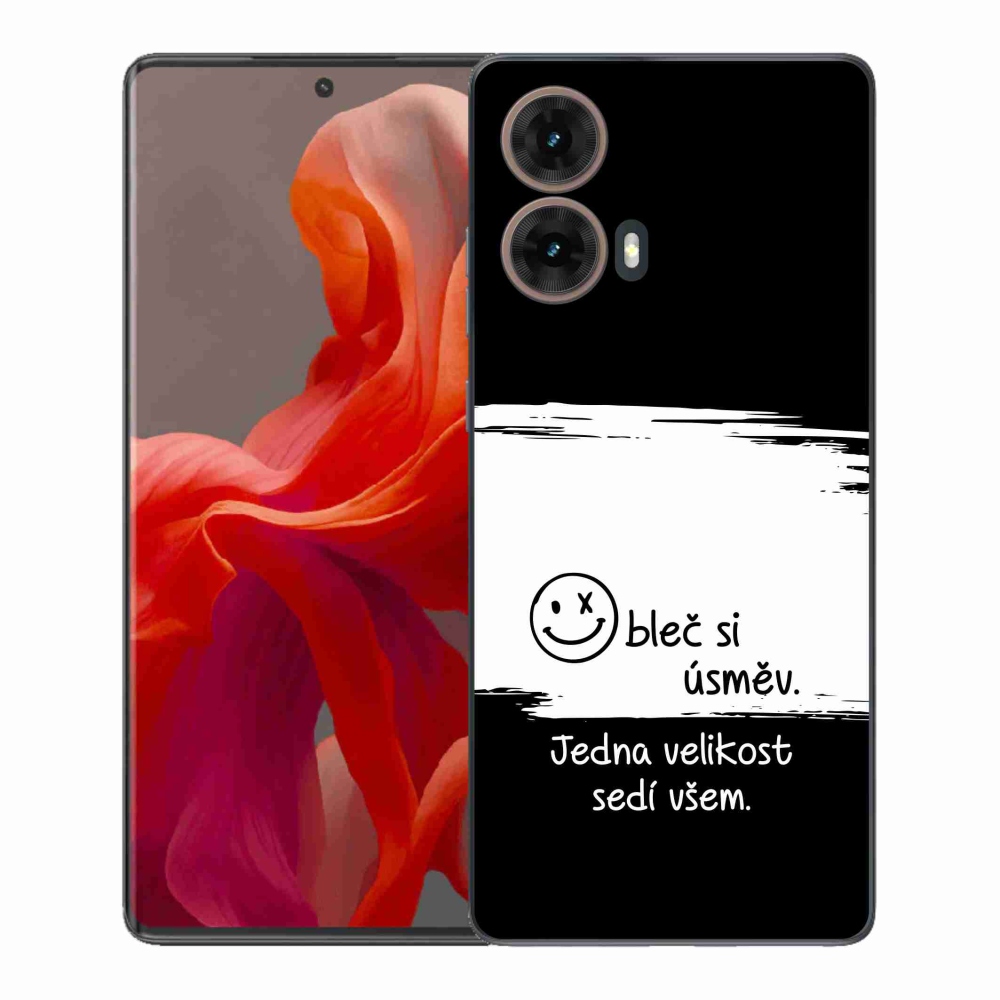 Gelový kryt mmCase na Motorola Moto G85 5G - vtipný text 8 bíločerné pozadí