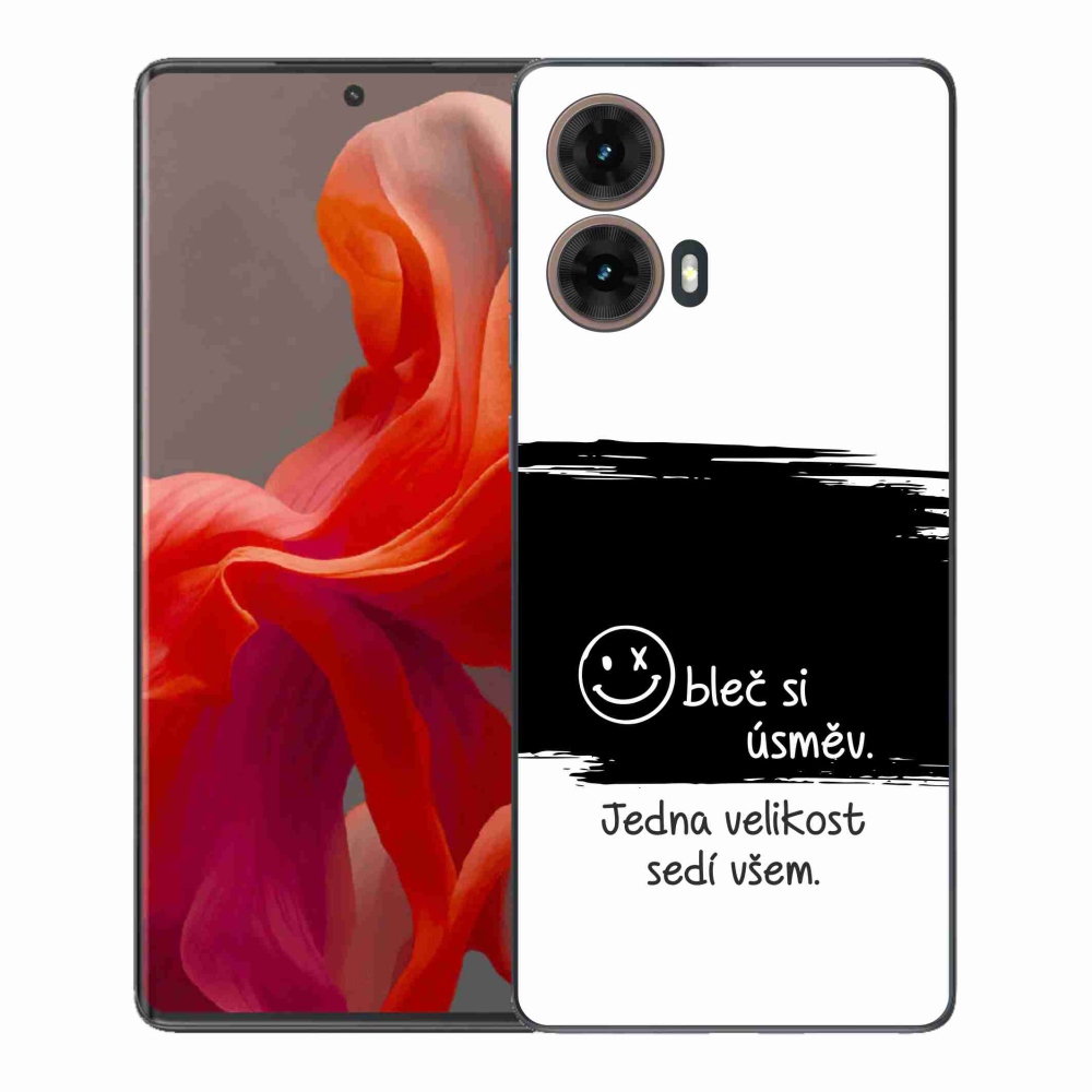 Gelový kryt mmCase na Motorola Moto G85 5G - vtipný text 8 černobílé pozadí