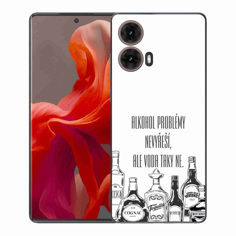 Gelový kryt mmCase na Motorola Moto G85 5G - vtipný text bílé pozadí