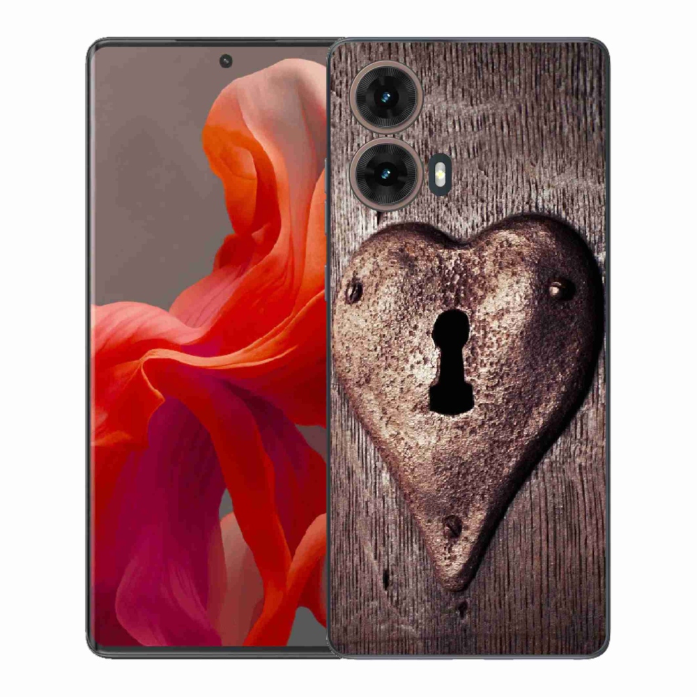 Gelový kryt mmCase na Motorola Moto G85 5G - zámek ve tvaru srdce