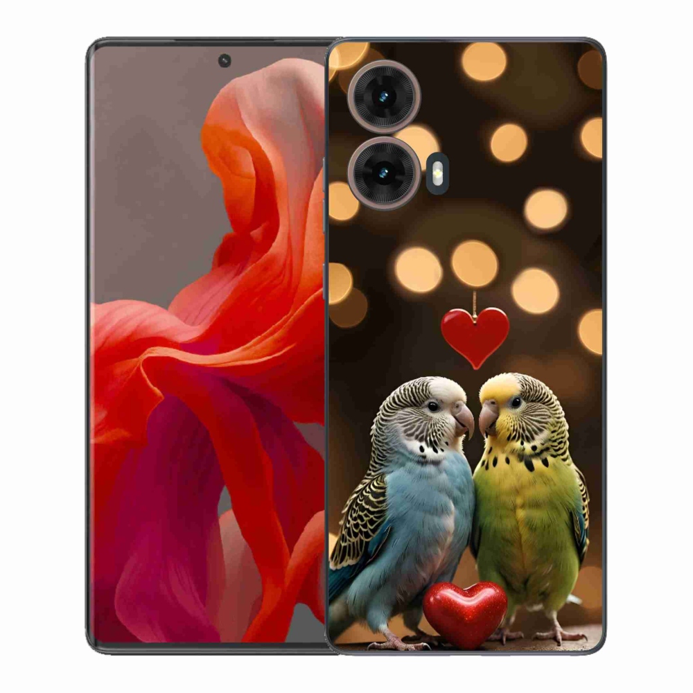 Gelový kryt mmCase na Motorola Moto G85 5G - zamilovaní papoušci