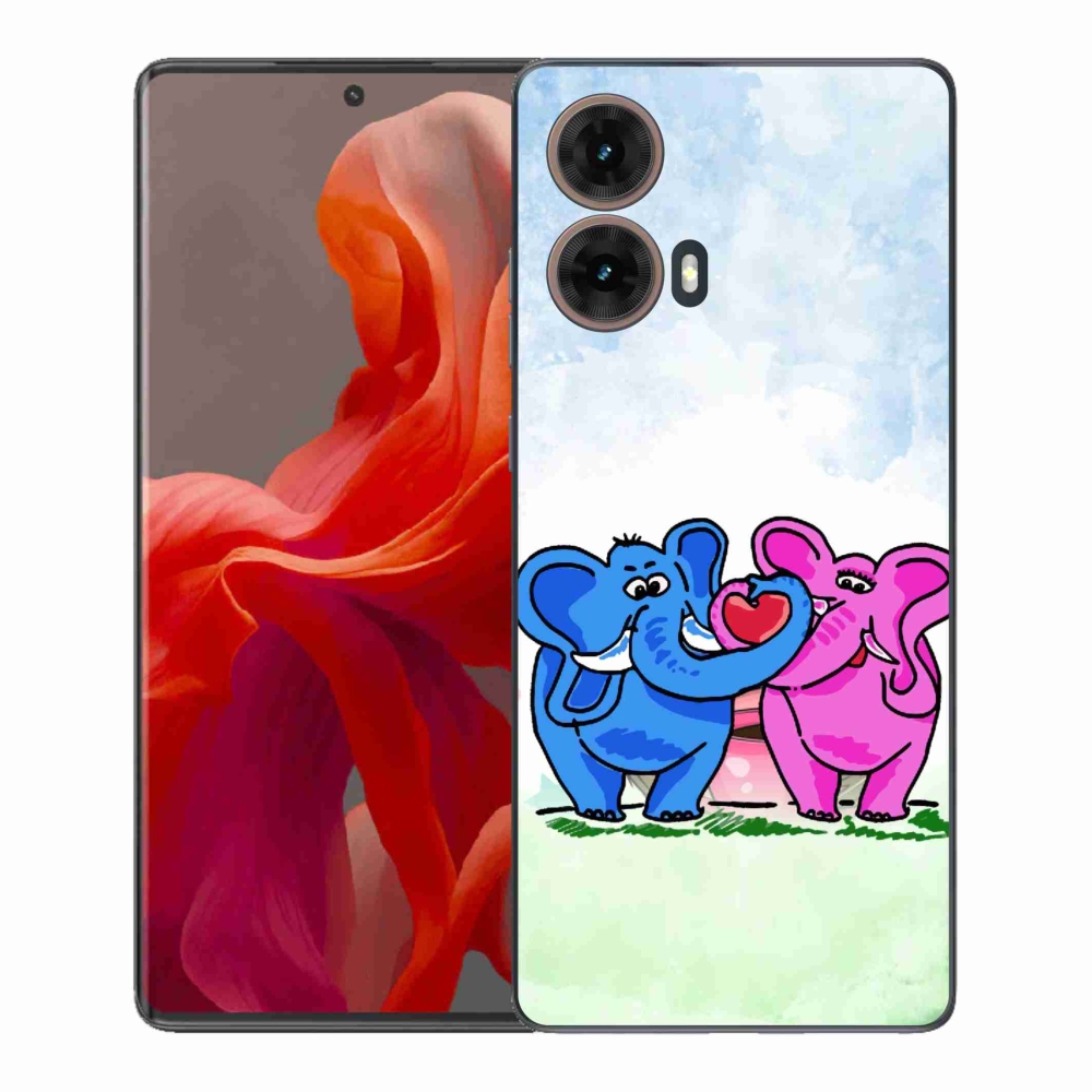 Gelový kryt mmCase na Motorola Moto G85 5G - zamilovaní sloni