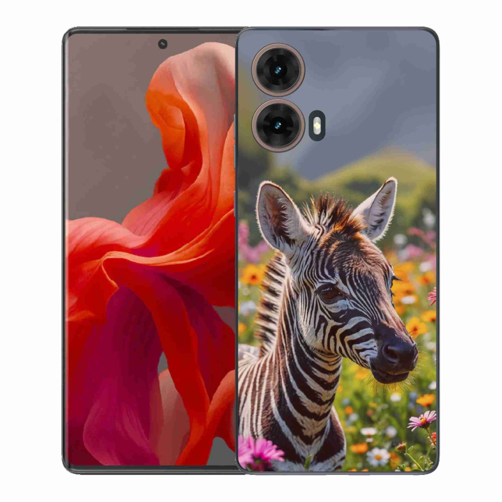 Gelový kryt mmCase na Motorola Moto G85 5G - zebra na louce