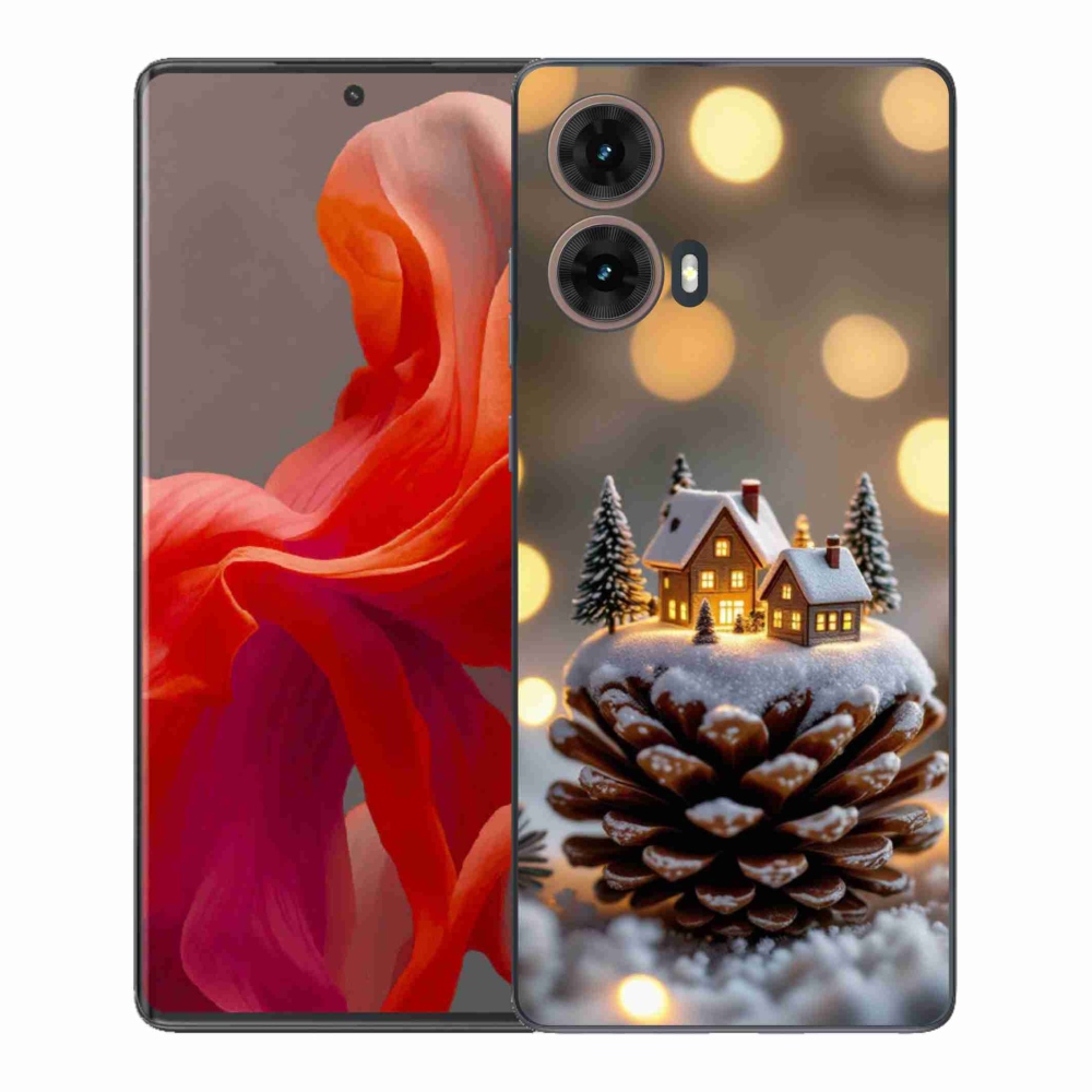 Gelový kryt mmCase na Motorola Moto G85 5G - zimní vesnička