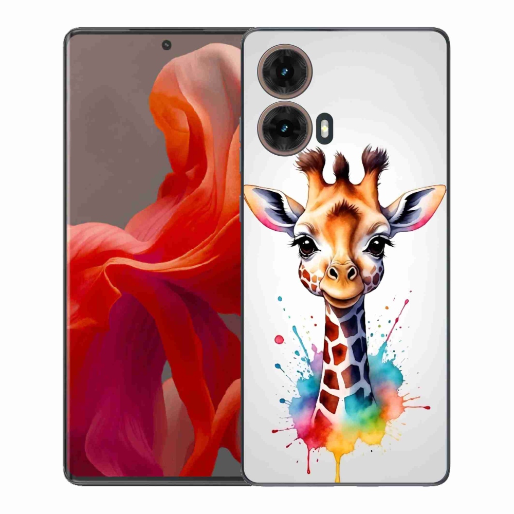 Gelový kryt mmCase na Motorola Moto G85 5G - žirafa 1