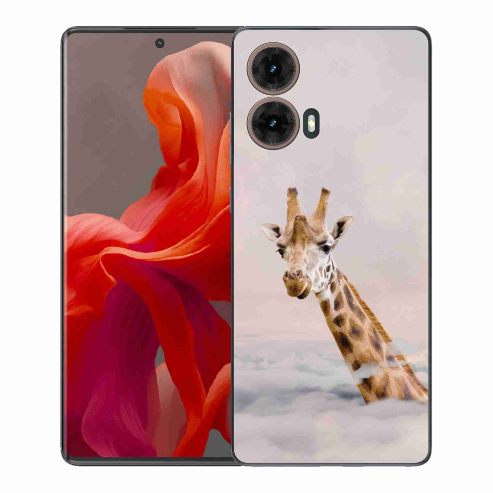 Gelový kryt mmCase na Motorola Moto G85 5G - žirafa v oblacích