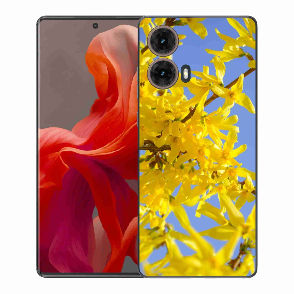 Gelový kryt mmCase na Motorola Moto G85 5G - žluté květy