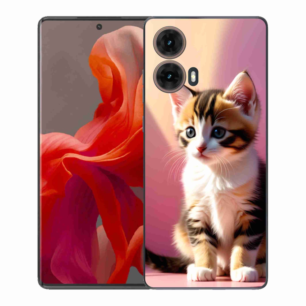 Gelový kryt mmCase na Motorola Moto G85 5G - zvědavé kotě 2