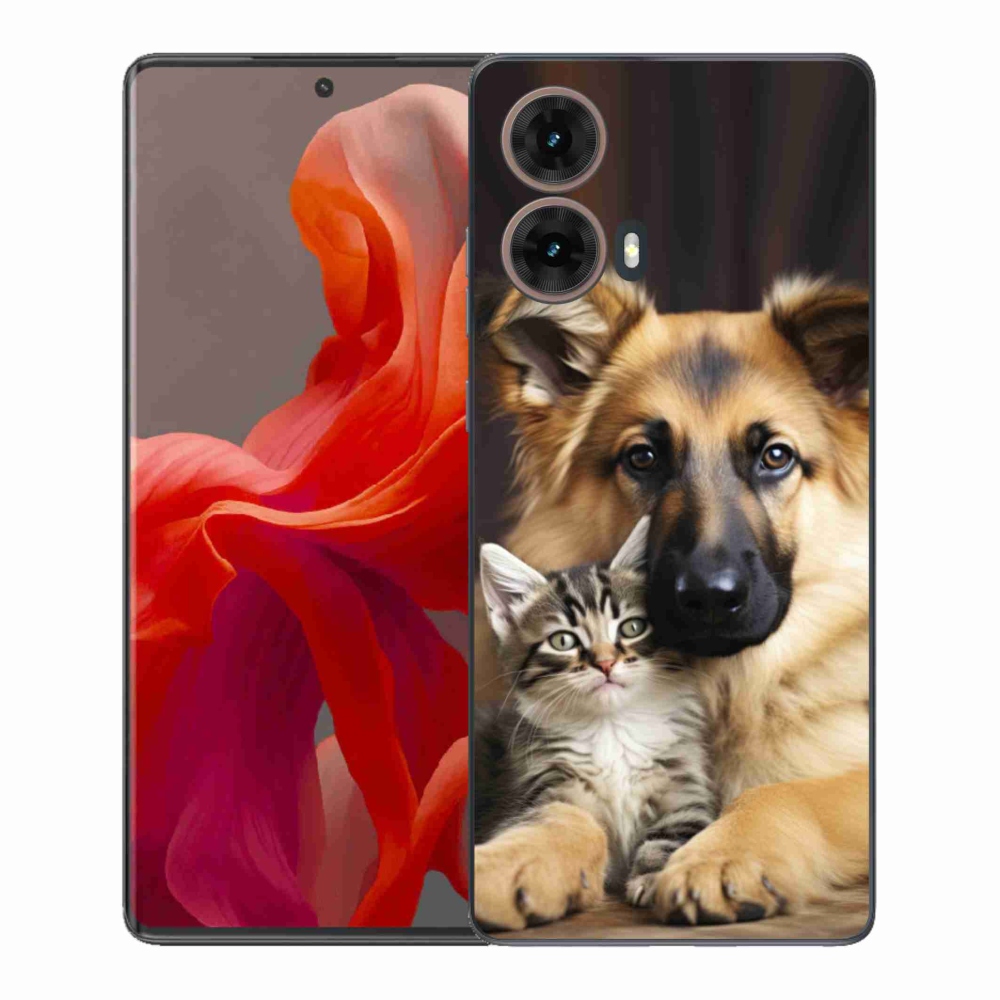 Gelový kryt mmCase na Motorola Moto G85 5G - zvířecí přátelství