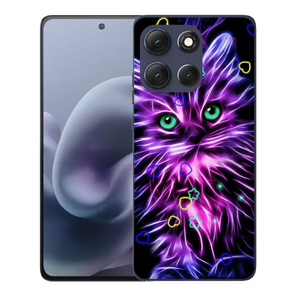 Gelový kryt mmCase na Motorola Moto G86 5G - abstraktní kočka