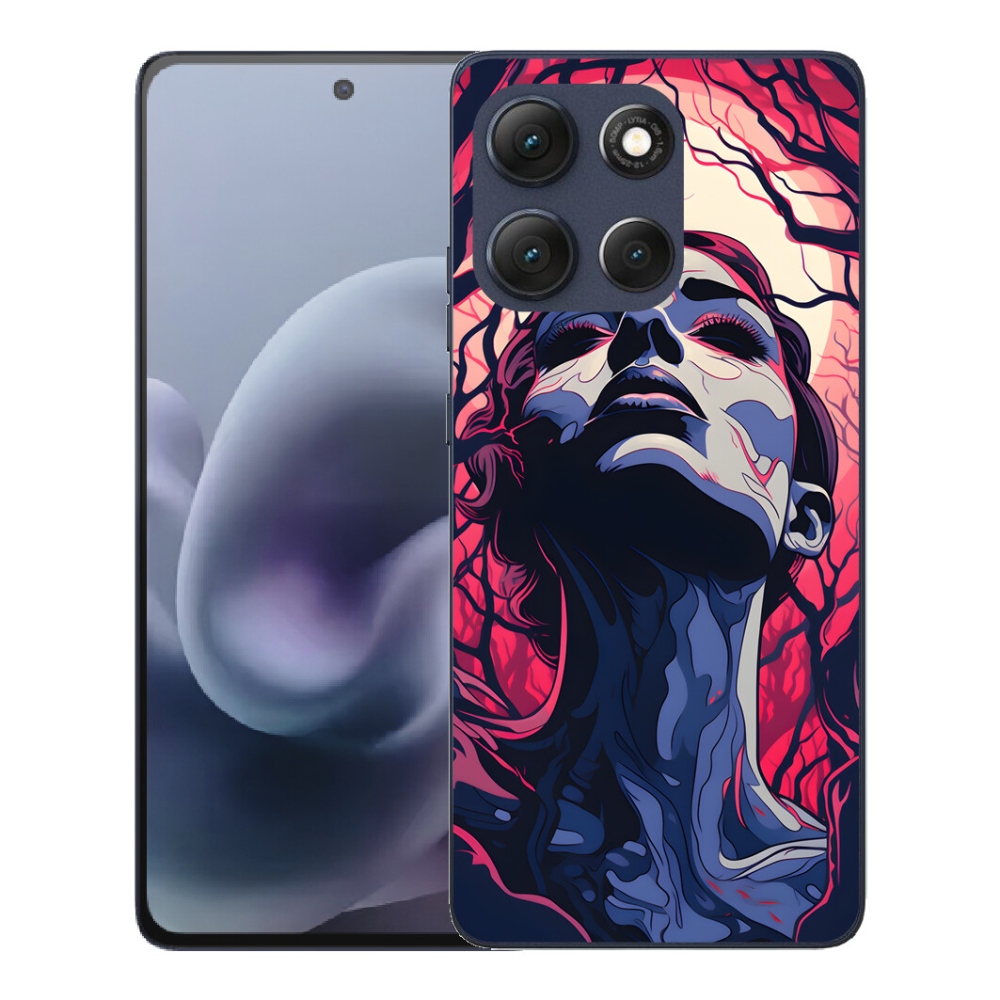 Gelový kryt mmCase na Motorola Moto G86 5G - abstraktní obličej