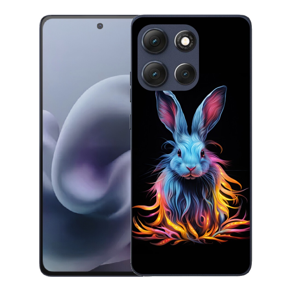 Gelový kryt mmCase na Motorola Moto G86 5G - abstraktní zajíc