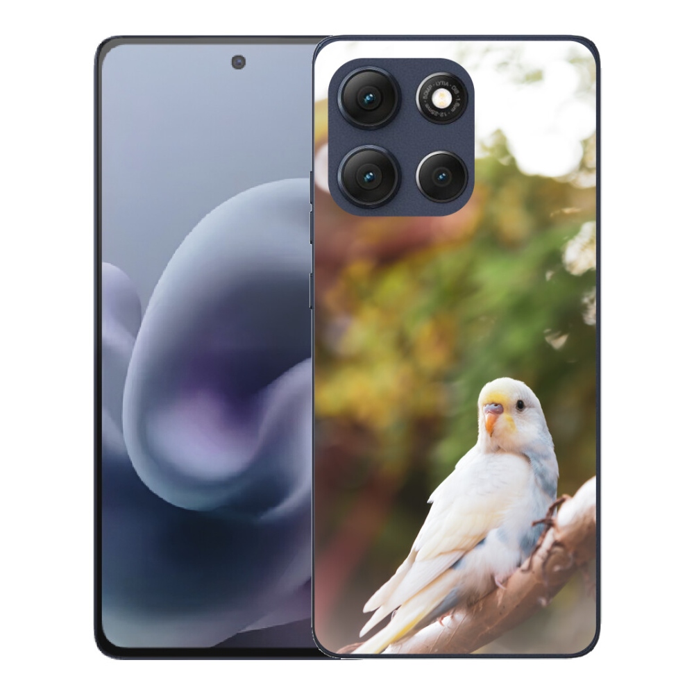 Gelový kryt mmCase na Motorola Moto G86 5G - andulka bílá