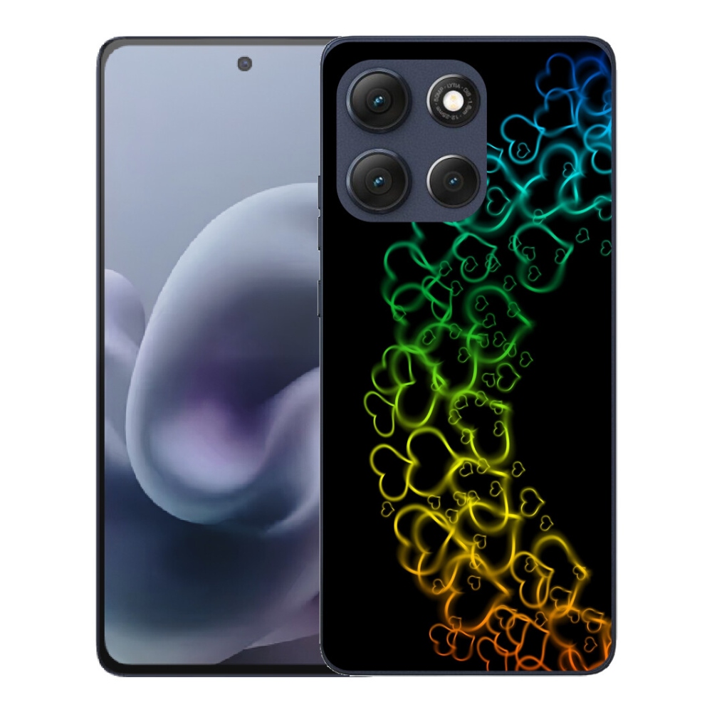 Gelový kryt mmCase na Motorola Moto G86 5G - barevná srdíčka