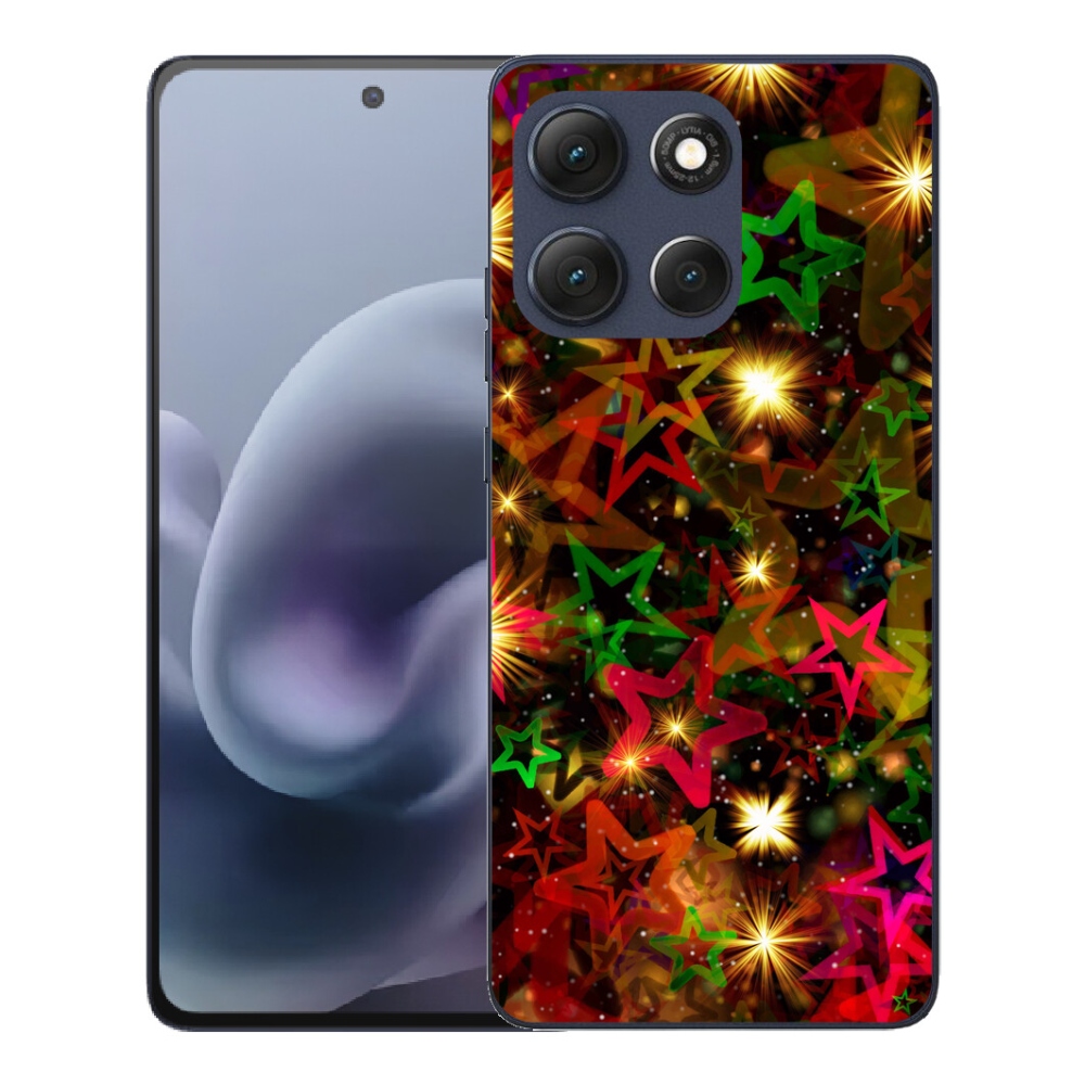 Gelový kryt mmCase na Motorola Moto G86 5G - barevné hvězdičky