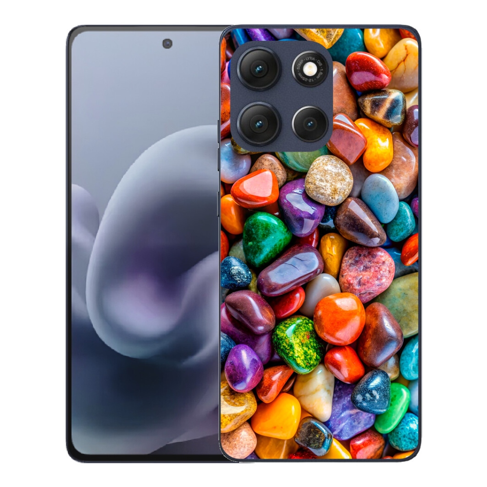 Gelový kryt mmCase na Motorola Moto G86 5G - barevné kamínky