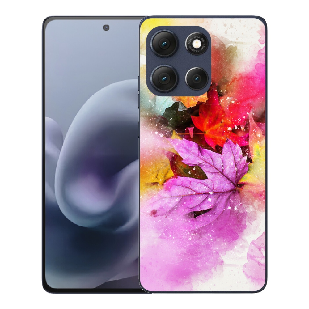 Gelový kryt mmCase na Motorola Moto G86 5G - barevné listy