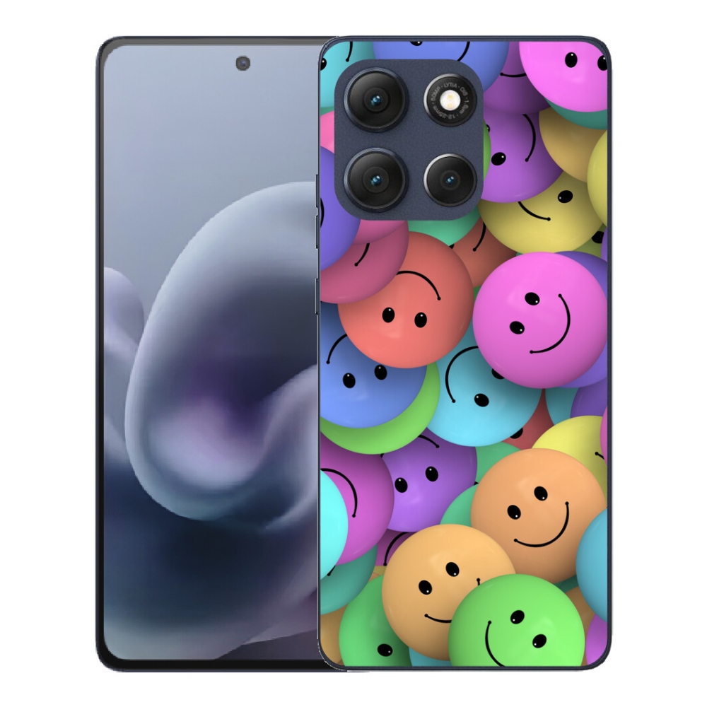 Gelový kryt mmCase na Motorola Moto G86 5G - barevní smajlíci