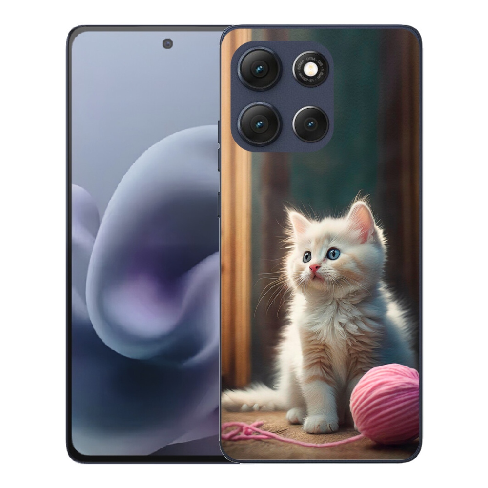 Gelový kryt mmCase na Motorola Moto G86 5G - bílé kotě 2