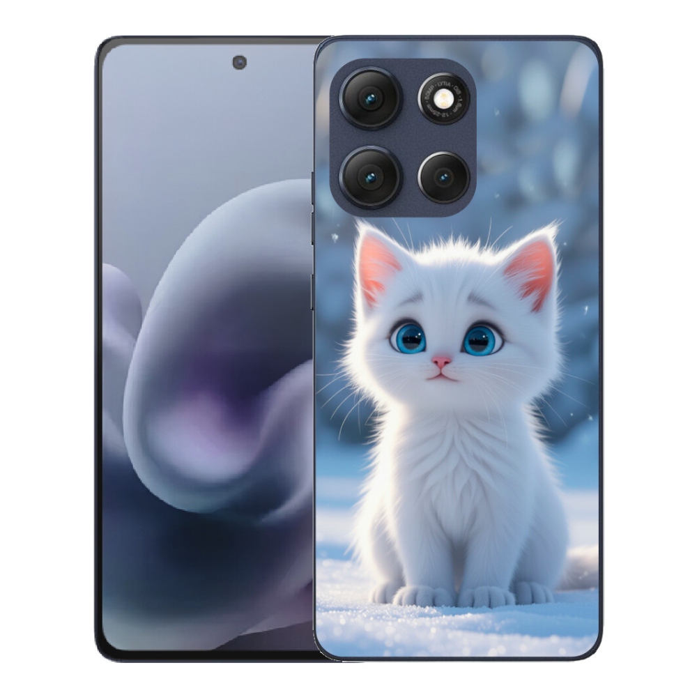 Gelový kryt mmCase na Motorola Moto G86 5G - bílé kotě 3