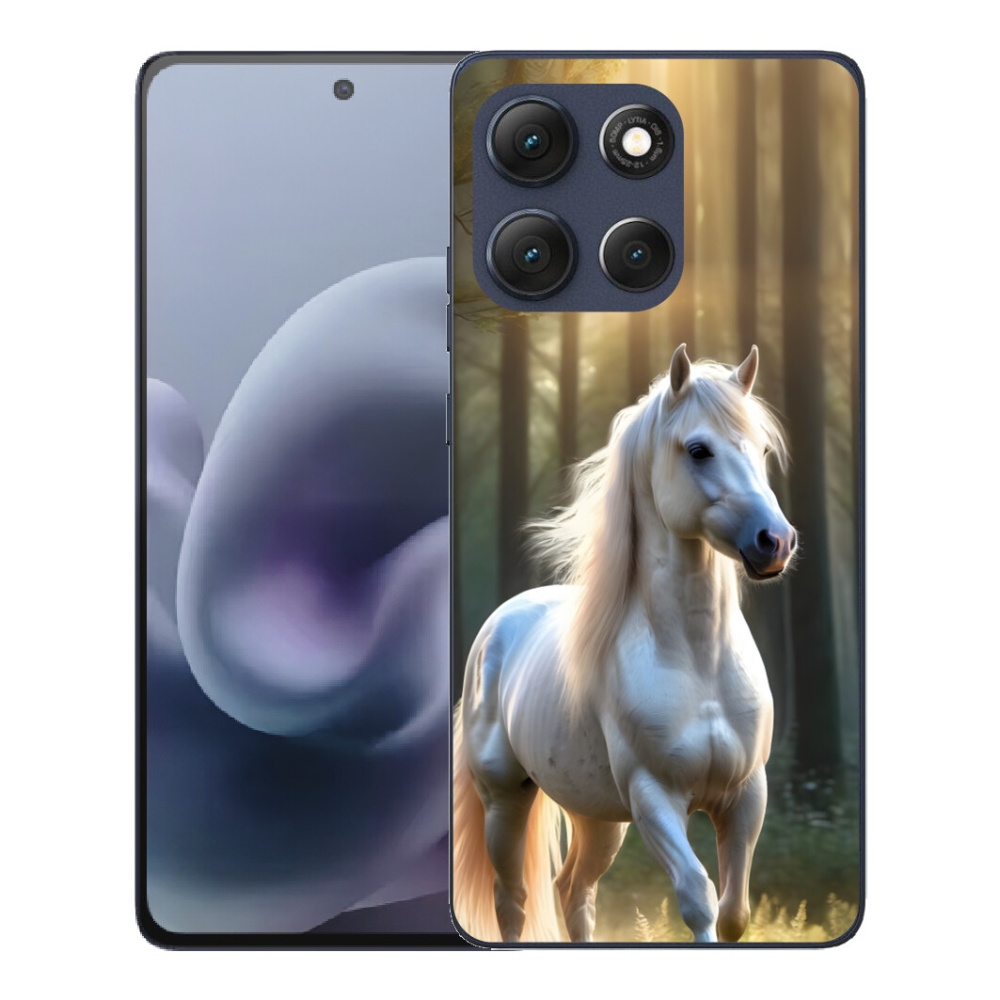 Gelový kryt mmCase na Motorola Moto G86 5G - bílý kůň 3