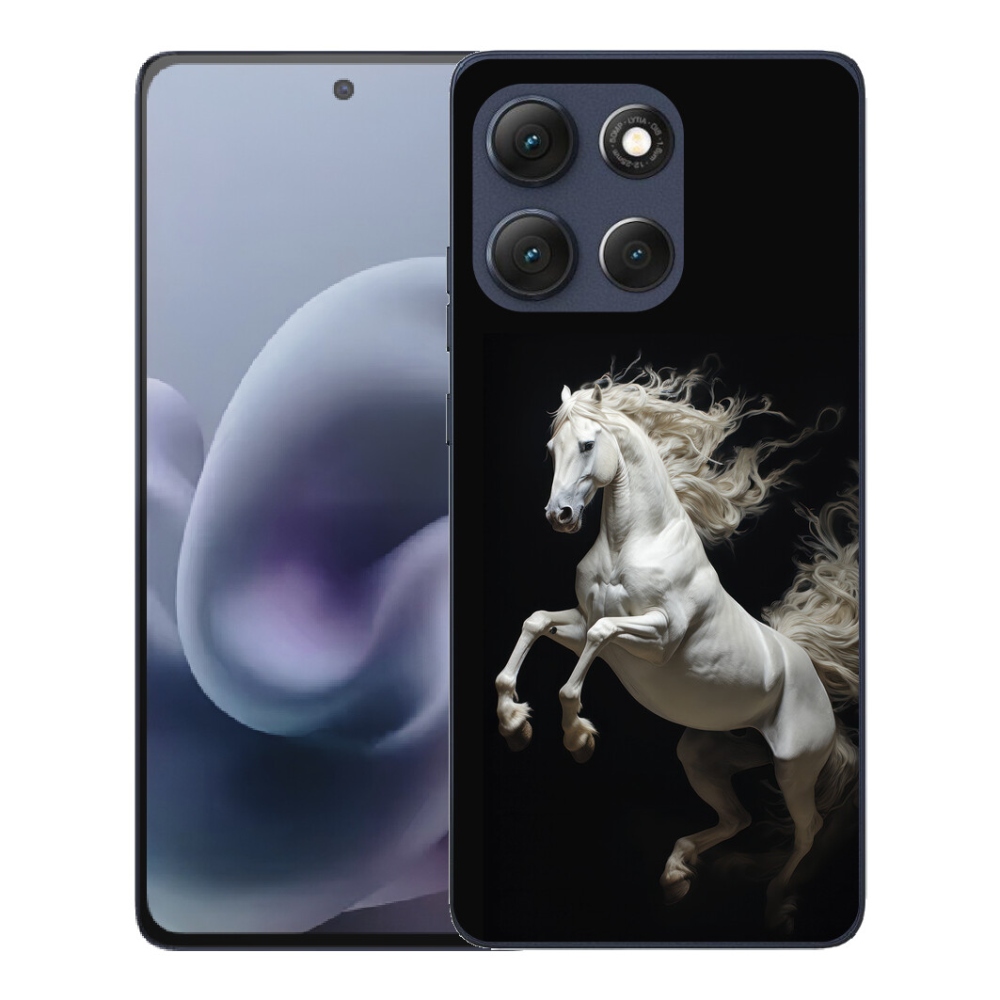 Gelový kryt mmCase na Motorola Moto G86 5G - bílý kůň 4