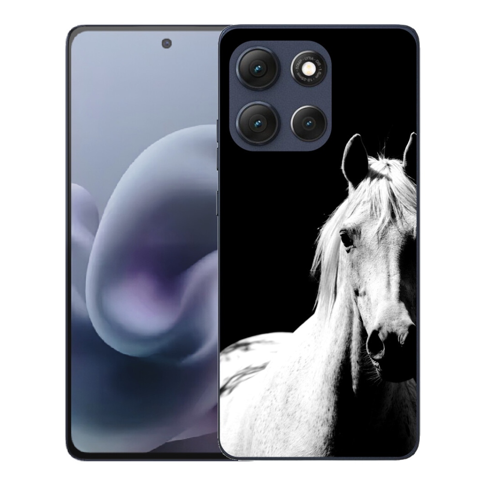 Gelový kryt mmCase na Motorola Moto G86 5G - bílý kůň 5