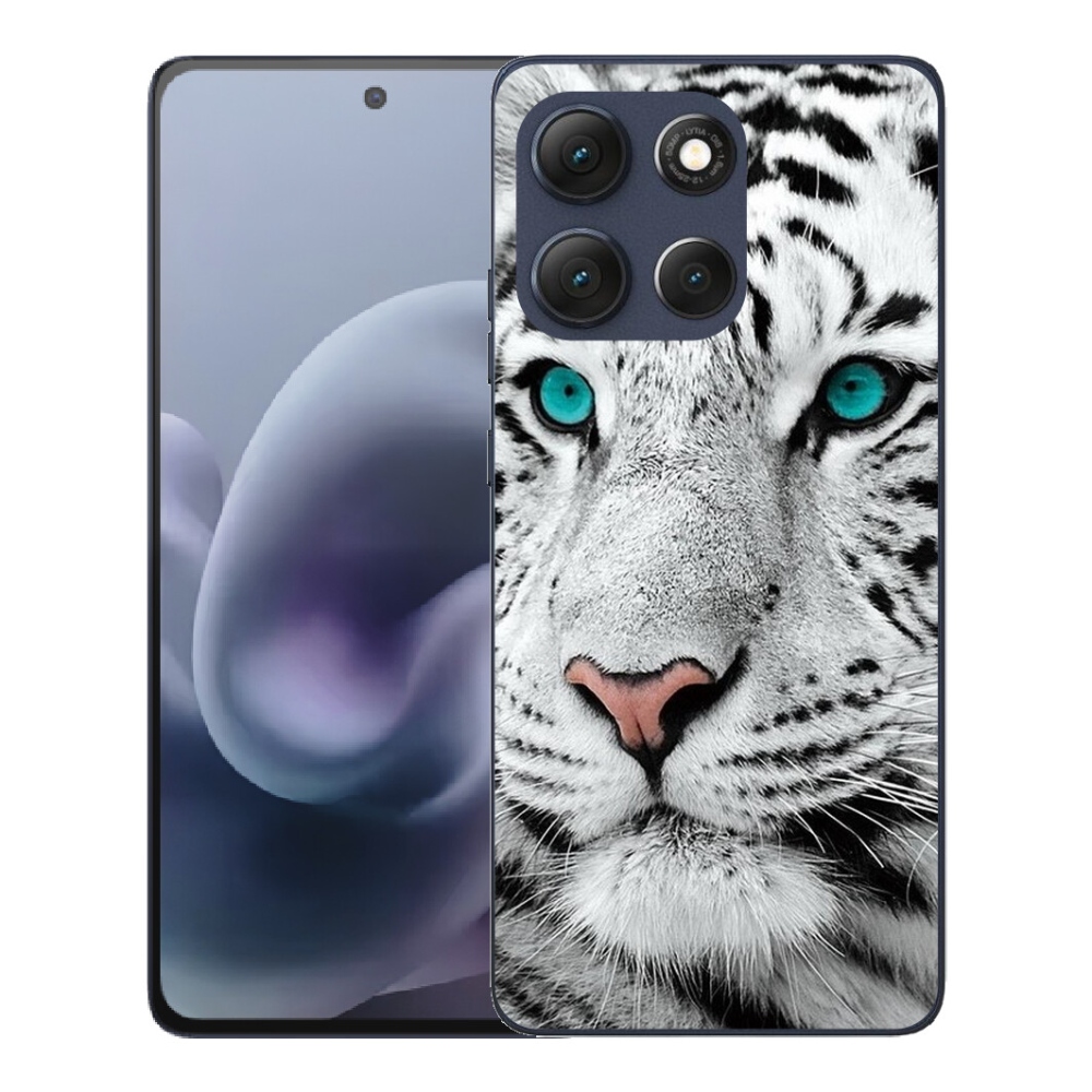 Gelový kryt mmCase na Motorola Moto G86 5G - bílý tygr