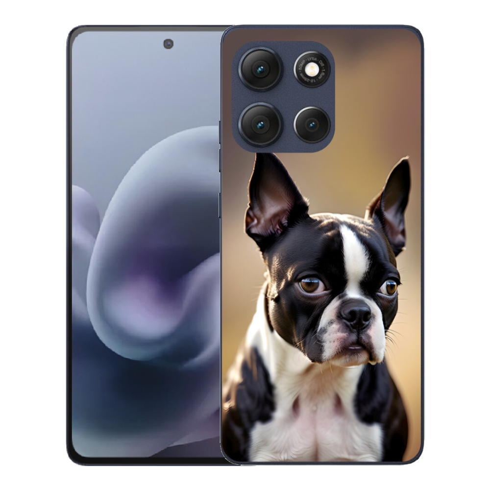 Gelový kryt mmCase na Motorola Moto G86 5G - bostonský teriér