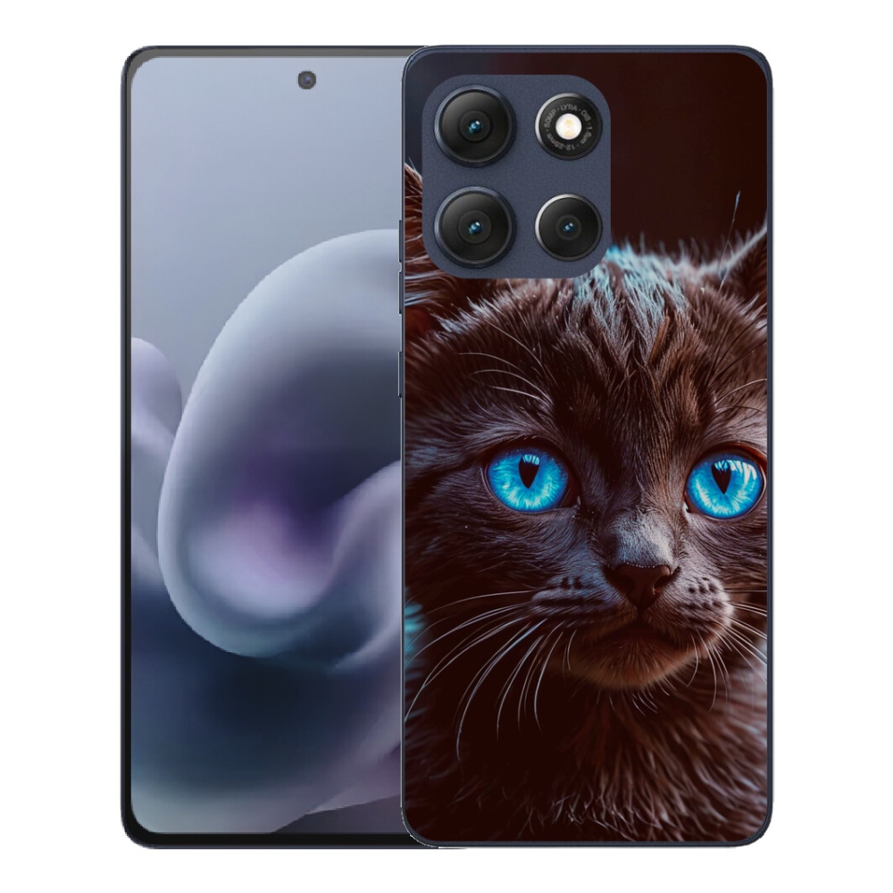 Gelový kryt mmCase na Motorola Moto G86 5G - černé kotě 2
