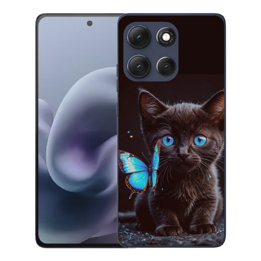 Gelový kryt mmCase na Motorola Moto G86 5G - černé kotě 3